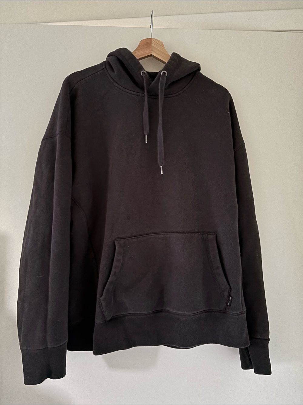 Hollister Black Pullover Hoodie with Kangaroo Pocket